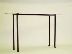 Marc Du Plantier 2 French Modern Neoclassical Bronzed Wrought Iron Console Marc Duplantier Style - 1723174