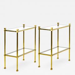 Marc Du Plantier Marc Du plantier pair of neo classic 2 tier side table - 871619