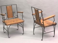 Marc Du Plantier Pair French Mid Century Modern Neoclassical Armchair Style of Marc du Plantier - 2372132