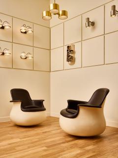 Marc Held Marc Held Pair of Culbuto Armchairs - 4795843