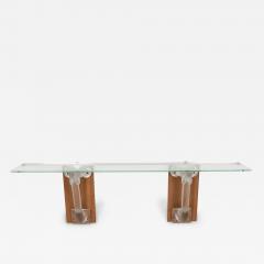 Marc Lalique French Glass Deer Head Wall Console Table - 4646451
