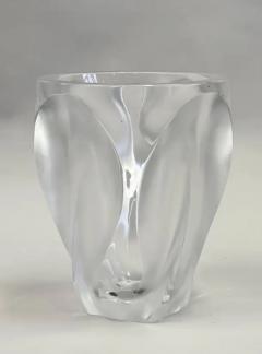Marc Lalique French Mid Century Molded Polished Crystal Vase Ingrid by Lalique c 1964 - 4134720