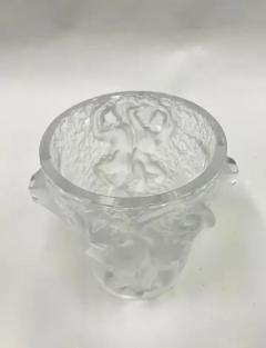 Marc Lalique French Molded Polished Crystal Champagne Cooler Ice Bucket Ganymede Lalique - 4125526