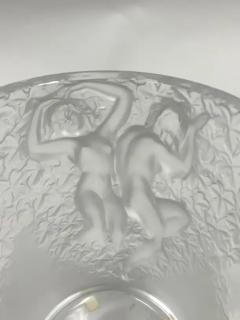 Marc Lalique French Molded Polished Crystal Champagne Cooler Ice Bucket Ganymede Lalique - 4125528