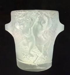 Marc Lalique French Molded Polished Crystal Champagne Cooler Ice Bucket Ganymede Lalique - 4125529