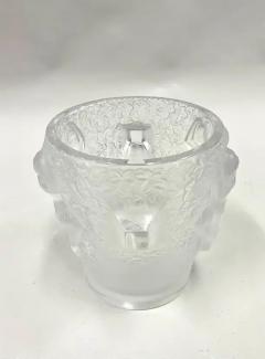 Marc Lalique French Molded Polished Crystal Champagne Cooler Ice Bucket Ganymede Lalique - 4125531