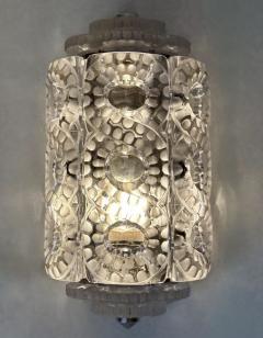 Marc Lalique Pair of Marc Lalique S ville Crystal Wall Sconces Designed 1947 - 4476686
