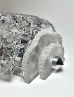 Marc Lalique Pair of Marc Lalique S ville Crystal Wall Sconces Designed 1947 - 4476709