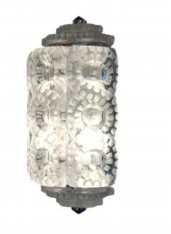Marc Lalique Pair of Marc Lalique S ville Crystal Wall Sconces Designed 1947 - 4476721
