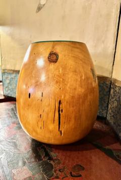Marc Wroe Turned Turquoise Inlaid Wood Vessel I - 4244839