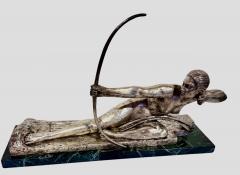 Marcel Andre Bouraine Art Deco Bronze Sculpture by Bouraine of Amazon Queen Penthesilea - 3827578