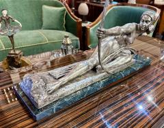 Marcel Andre Bouraine Art Deco Bronze Sculpture by Bouraine of Amazon Queen Penthesilea - 3827593