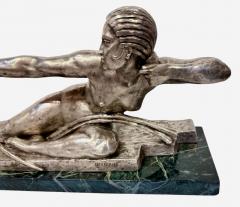 Marcel Andre Bouraine Art Deco Bronze Sculpture by Bouraine of Amazon Queen Penthesilea - 3827648