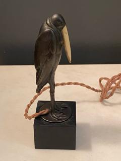 Marcel Andre Bouraine FRENCH ART DECO MARIBOU STORK ELECTRIC LIGHTER IN THE MANNER OF MARCEL BOURAINE - 2244665