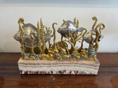 Marcel Andre Bouraine Marcel Bouraine Turbot Illuminated Sculpture Art Deco Underwater Scene - 4747179