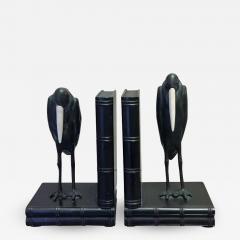 Marcel Andre Bouraine PAIR OF ART DECO MARCEL ANDRE BOURAINE MARIBOU STORK BOOKENDS - 784509