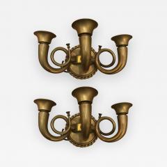 Marcel Asselbur Marcel Asselbur stunning pair of solid bronze sconces - 831045