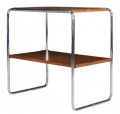 Marcel Breuer 1930s Marcel Breuer tubular steel wood console Thonet - 2977615