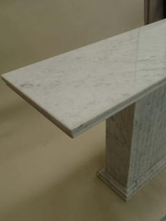 Marcel Breuer 2 Italian Mid Century Modern Carrara Marble Consoles Sofa Tables Marcel Breuer - 1787623