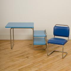 Marcel Breuer A Marcel Breuer Art Deco kids desk plus chair set with blue laminate top 1929 - 1968818