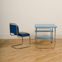 Marcel Breuer A Marcel Breuer Art Deco kids desk plus chair set with blue laminate top 1929 - 1968829