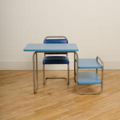 Marcel Breuer A Marcel Breuer Art Deco kids desk plus chair set with blue laminate top 1929 - 1968831