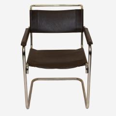 Marcel Breuer B34 Bauhaus Leather Arm Chairs by Marcel Breuer Pair - 3067718