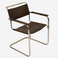 Marcel Breuer B34 Bauhaus Leather Arm Chairs by Marcel Breuer Pair - 3067721