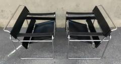 Marcel Breuer Pair of Signed Marcel Breuer Wassily Lounge Chairs Stendig Made in Finland 1970s - 3165468