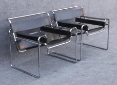 Marcel Breuer Pair of Signed Marcel Breuer Wassily Lounge Chairs Stendig Made in Italy 1960s - 3511346