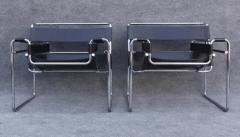 Marcel Breuer Pair of Signed Marcel Breuer Wassily Lounge Chairs Stendig Made in Italy 1960s - 3511348