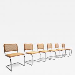 Marcel Breuer Set of 6 Marcel Breuer Wooden Cane Chairs - 2417231