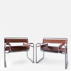 Marcel Breuer Wassily Cognac Leather Chairs by Marcel Breuer for Gavina - 4491076