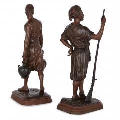 Marcel Debut Two Orientalist style patinated bronze maquettes by Marcel D but - 4094659