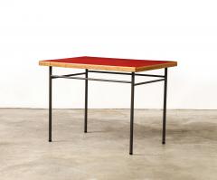 Marcel Gascoin Elm Steel and Laminate Desk by Marcel Gascoin for Universitaire dAntony - 3434852