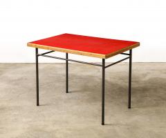 Marcel Gascoin Elm Steel and Laminate Desk by Marcel Gascoin for Universitaire dAntony - 3434853