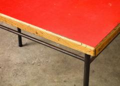 Marcel Gascoin Elm Steel and Laminate Desk by Marcel Gascoin for Universitaire dAntony - 3434855