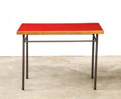 Marcel Gascoin Elm Steel and Laminate Desk by Marcel Gascoin for Universitaire dAntony - 3434856