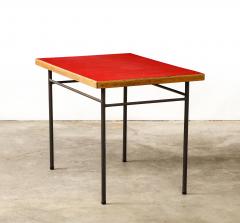 Marcel Gascoin Elm Steel and Laminate Desk by Marcel Gascoin for Universitaire dAntony - 3434857