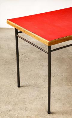 Marcel Gascoin Elm Steel and Laminate Desk by Marcel Gascoin for Universitaire dAntony - 3434859