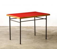 Marcel Gascoin Elm Steel and Laminate Desk by Marcel Gascoin for Universitaire dAntony - 3434860