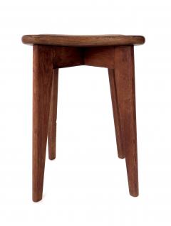 Marcel Gascoin Marcel Gascoin French Tabouret Oak Trefle Side Table Edition Arhec circa 1953 - 815930