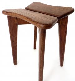 Marcel Gascoin Marcel Gascoin French Tabouret Oak Trefle Side Table Edition Arhec circa 1953 - 815931