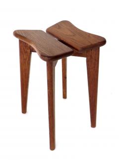 Marcel Gascoin Marcel Gascoin French Tabouret Oak Trefle Side Table Edition Arhec circa 1953 - 815936