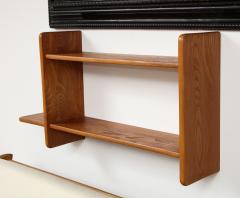 Marcel Gascoin Modernist French Oak Shelf attrib to Marcel Gascoin France c 1950 - 2200284
