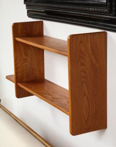 Marcel Gascoin Modernist French Oak Shelf attrib to Marcel Gascoin France c 1950 - 2200285