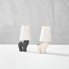 Marcel Giraud Marcel Giraud Vallauris Pair of table lamps in ceramic fabric 60s - 3051511