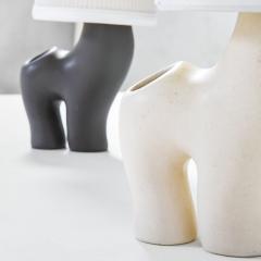 Marcel Giraud Marcel Giraud Vallauris Pair of table lamps in ceramic fabric 60s - 3051515