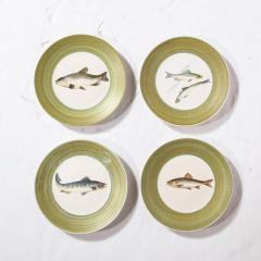 Marcel Guillot Mid Century Modernist Hand Painted Oceanic Ceramic Plate Set by Marcel Guillot - 3276581