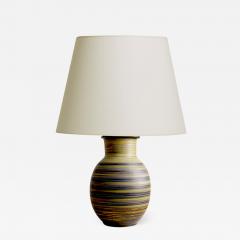 Marcel Guillot Table Lamp with Glazed and Sgraffito Stripes by Marcel Guillot - 895228